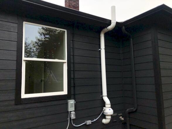 Radon mitigation system installation Portland